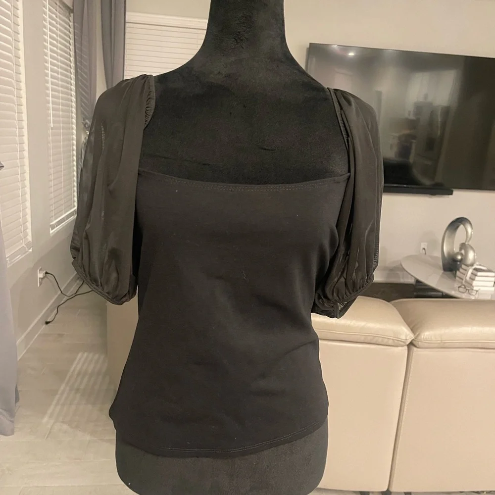 NWT FREE People intimately free people cami Puff Sleeve Top L